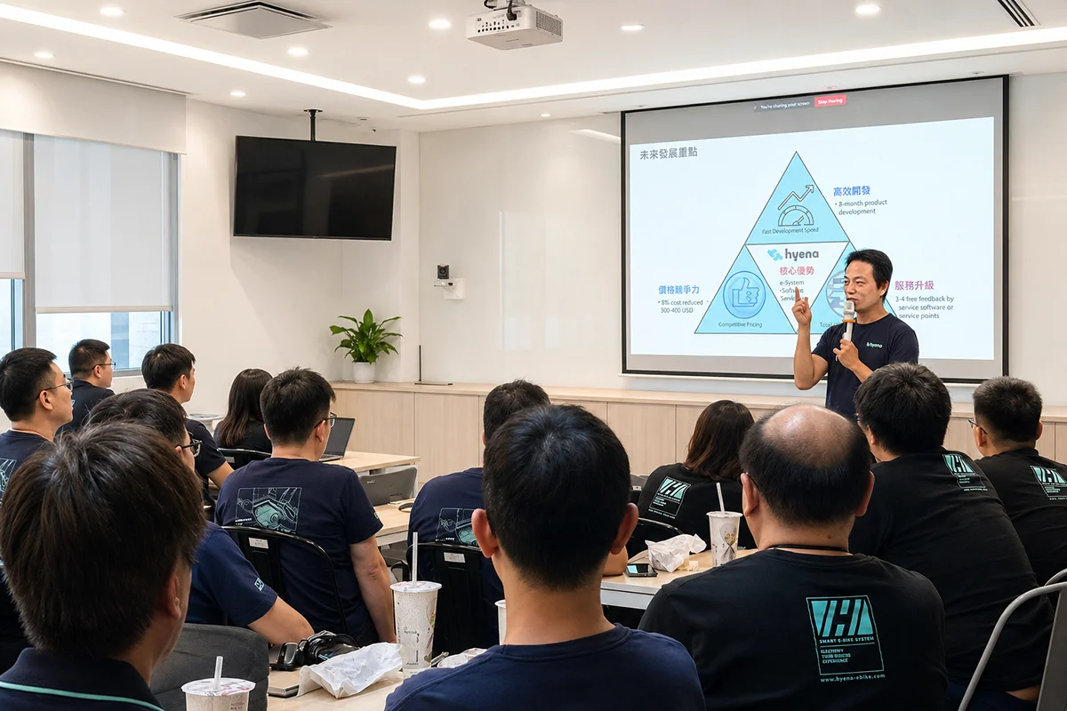 不同部門同仁共同討論產品